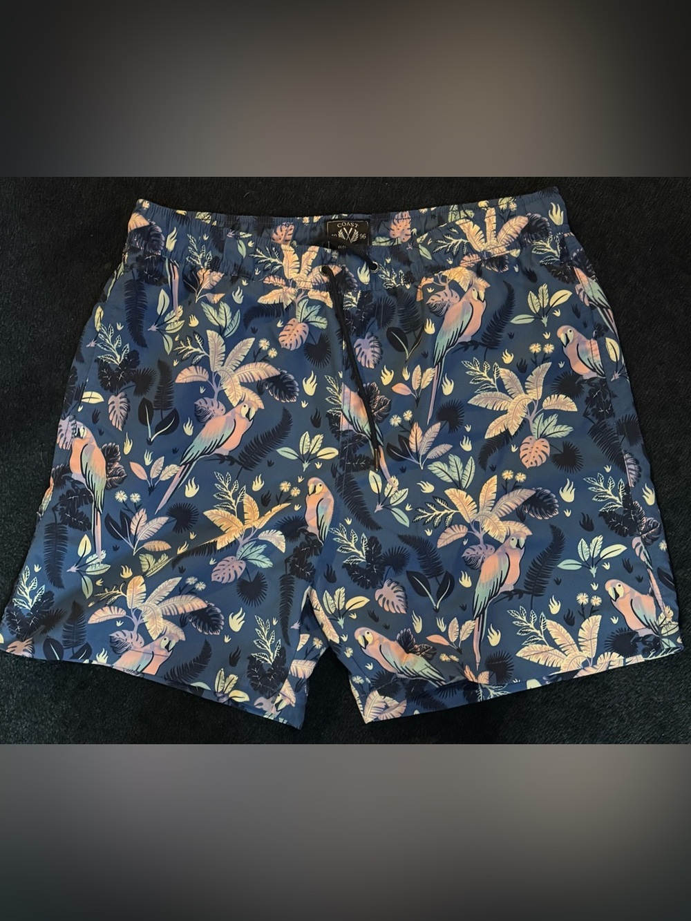 Men’s Coastal - “Parrot” Swim Trunks (Size: L)